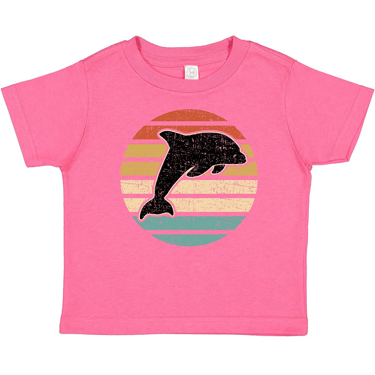 Inktastic Cute Dolphin Beach Vacation Toddler T-Shirt - Soft Cotton Tee for Kids, Summer Outfits, Beach Trips & Family Holidays