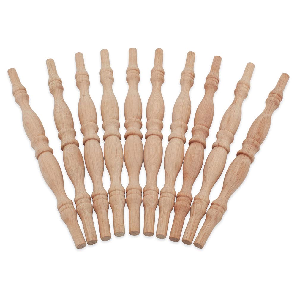 9 Inch Oak Wooden Baluster Spindles - Pack of 25 for DIY Crafts, Woodworking Projects & Furniture Making | Perfect for Staircase, Railing & Home Decor by Woodpeckers