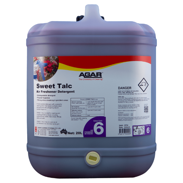 Agar Sweet Talc Detergent & Air Freshener - Natural Laundry Detergent & Room Freshener for Home, Hotel, and Spa Use