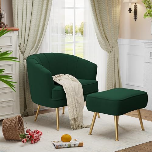 Green With Ottoman