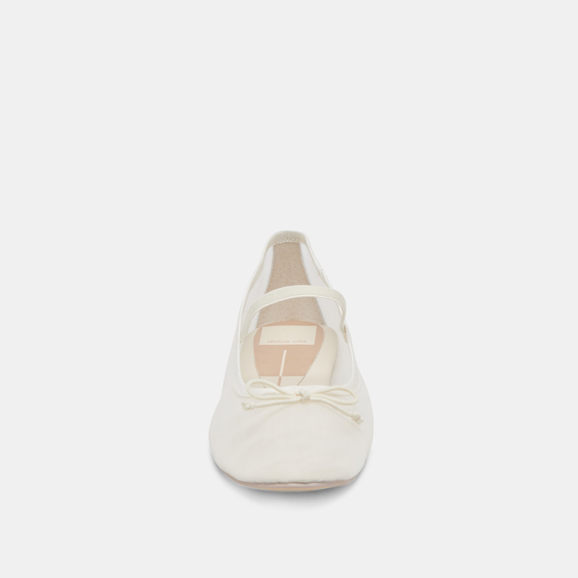 Cadel Women's Ballet Flats - Ivory Mesh Comfortable Slip-On Shoes for Casual Wear, Work & Travel