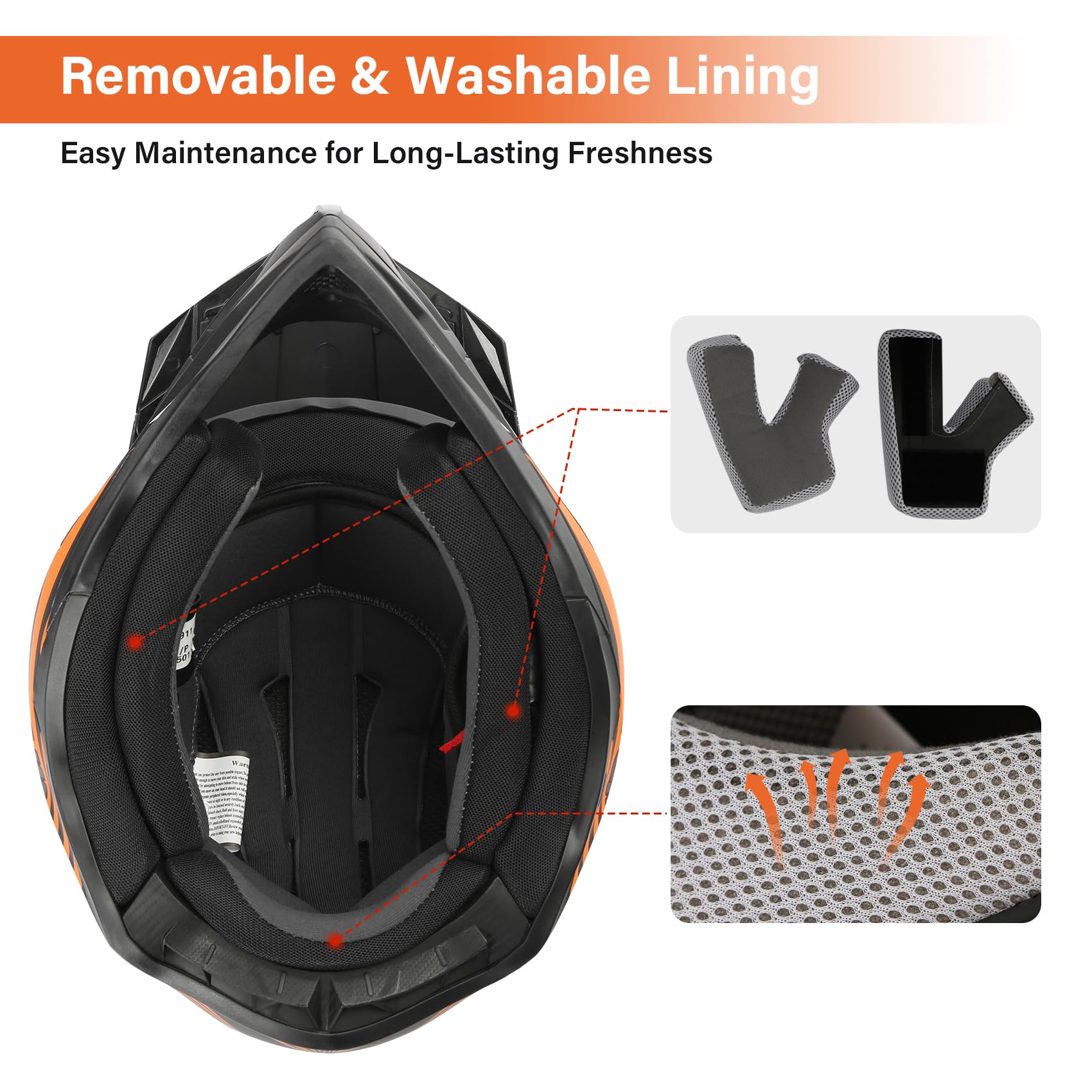 TCMT DOT Approved Full Face MX Helmet for Men & Women - Motocross, Dirt Bike, ATV & Mountain Bike Off-Road Safety Gear | Perfect for Racing, Trail Riding & Extreme Sports Adventures