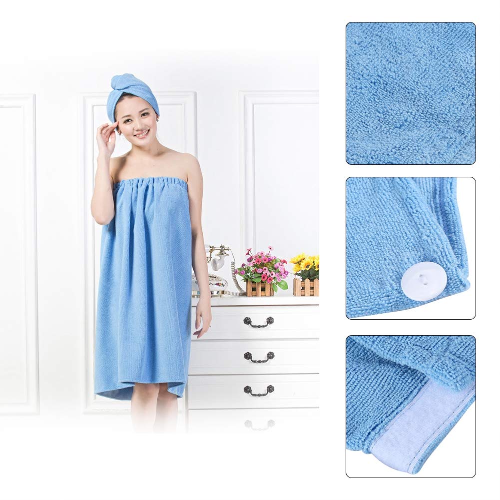 HURRISE Spa Bath Body Wrap & Hair Dryer Set for Women - Quick Dry Body Wrap Towel & Fast Hair Drying - Perfect for Home Spa, Salon, and Post-Workout Relaxation