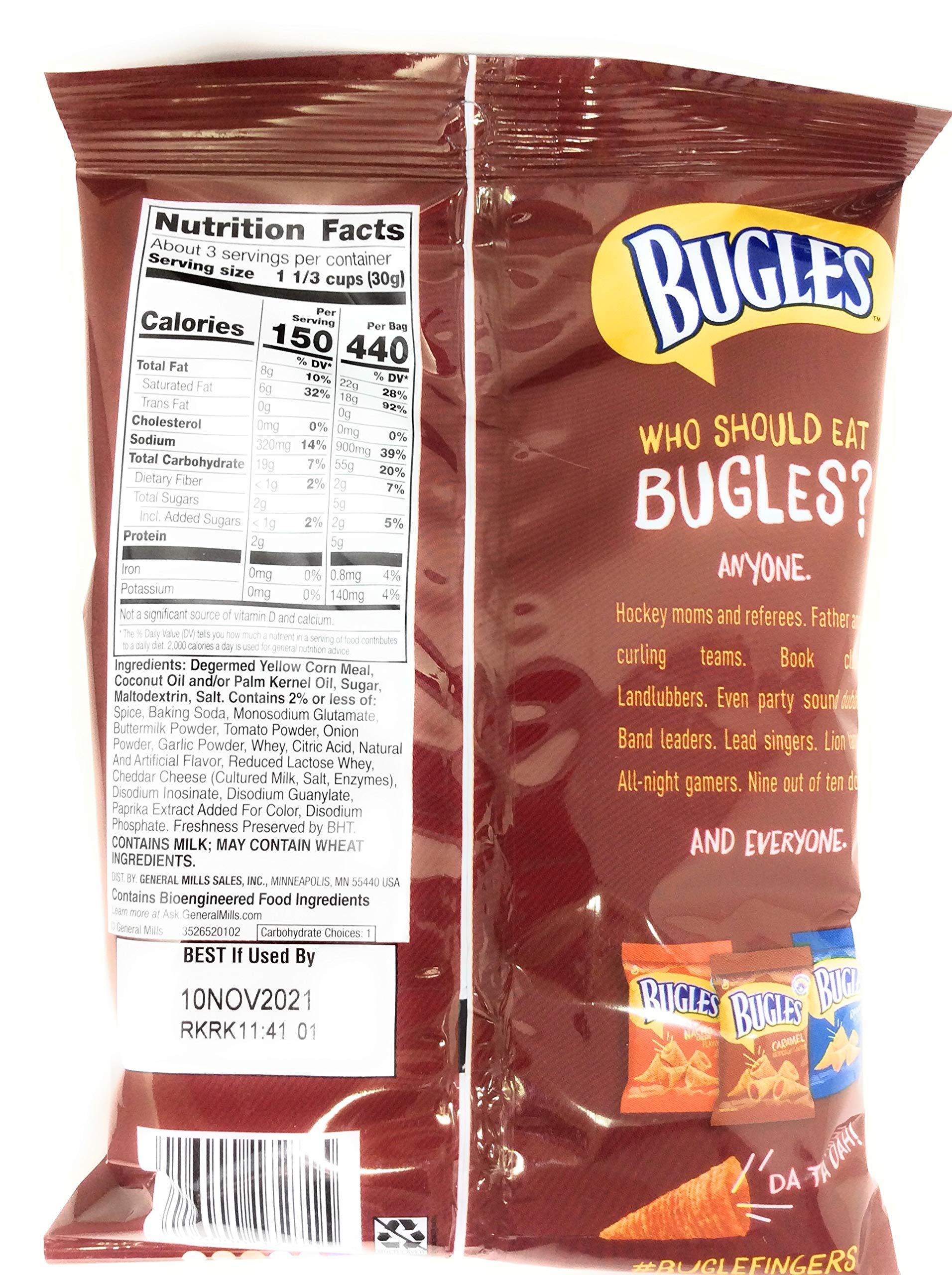 Bugles Chili Cheese Flavored Corn Snacks - Crunchy Party Snack, 3oz Bags (Pack of 6) | Perfect for Movie Nights, Road Trips & Game Day Gatherings