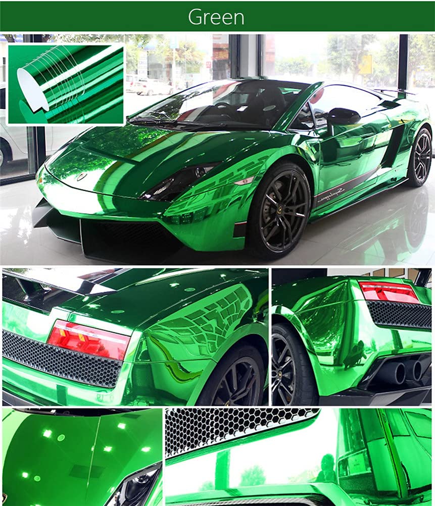 Premium PVC Car Electroplating Film - 152cm x 20cm Mirror Finish Protective Vinyl Wrap for Auto Body & Side Mirror Protection | DIY Car Modification Accessories for Enhanced Vehicle Aesthetics & Scratch Resistance (Great for Sports Cars, SUVs & Daily Drivers)