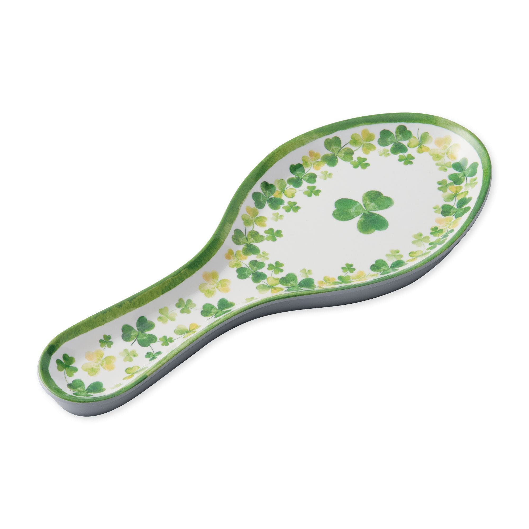 UPware Melamine Spoon Rest Holder - 9.625 Inch Heat-Resistant Kitchen Utensil Organizer for Cooking, Serving & Dining Table Decor (Shamrock Green) - Perfect for Countertops, Stovetops & Dinner Parties
