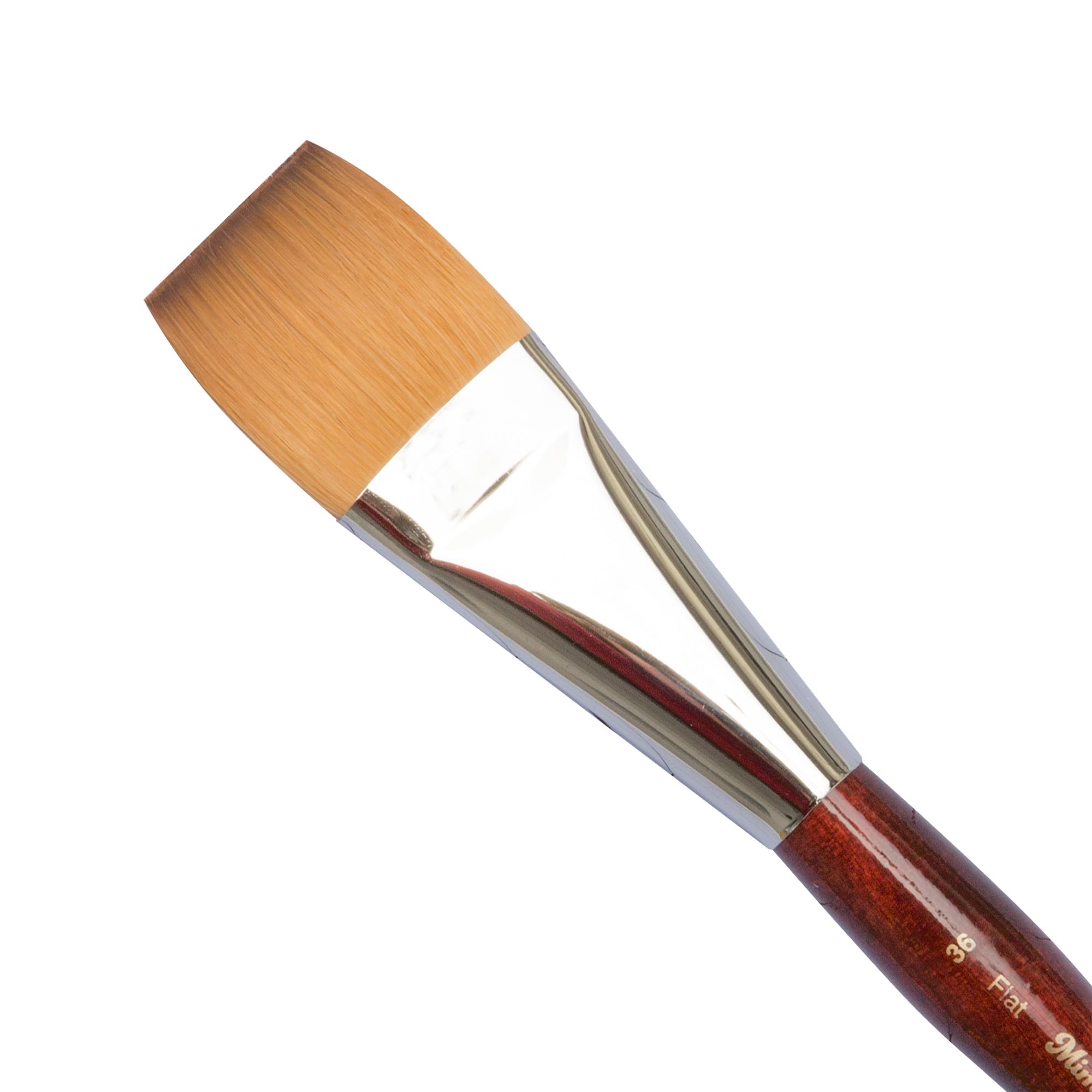 Creative Mark Mimik Kolinsky Watercolor Brush - #36 Flat Short Handle Synthetic Paint Brush - Handmade in Germany - Professional Synthetic Sable Artist Brushes - Animal-Friendly & Vegan - Perfect for Watercolor, Gouache & Acrylic Painting