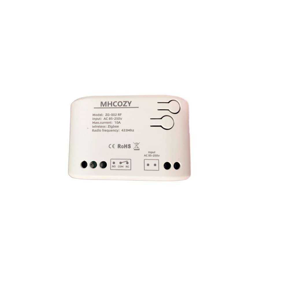 Smart Home Dry Contact Zigbee Relay Switch - 1CH 220V Remote Control Switch for Lights & Garage Doors, Works with Alexa & Google Home (Zigbee Hub Required) | Perfect for Home Automation & Smart Lighting Control