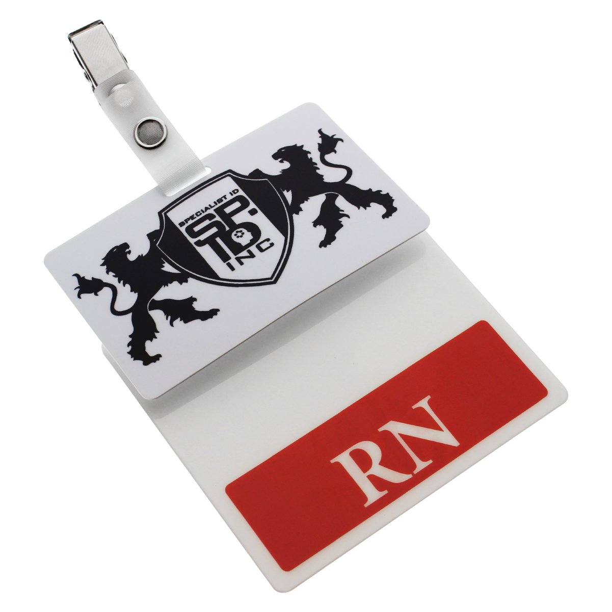100 Pack Bulk Dual Strap ID Badge Clips - Heavy Duty Reinforced Badge Holders for Work ID Cards, Nurses, Teachers & Professionals - Secure Attachment for Scrubs, Pockets & Lanyards - Office, Hospital & School Use