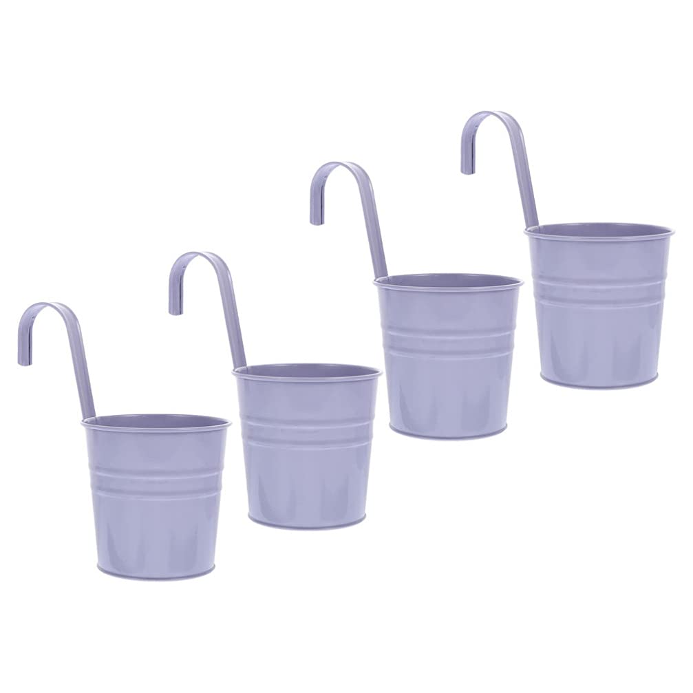 Hanging Flower Pots - Space Saving Decorative Bucket Planter for Indoor/Outdoor Plants - Perfect for Balcony, Garden, Patio & Home Decor