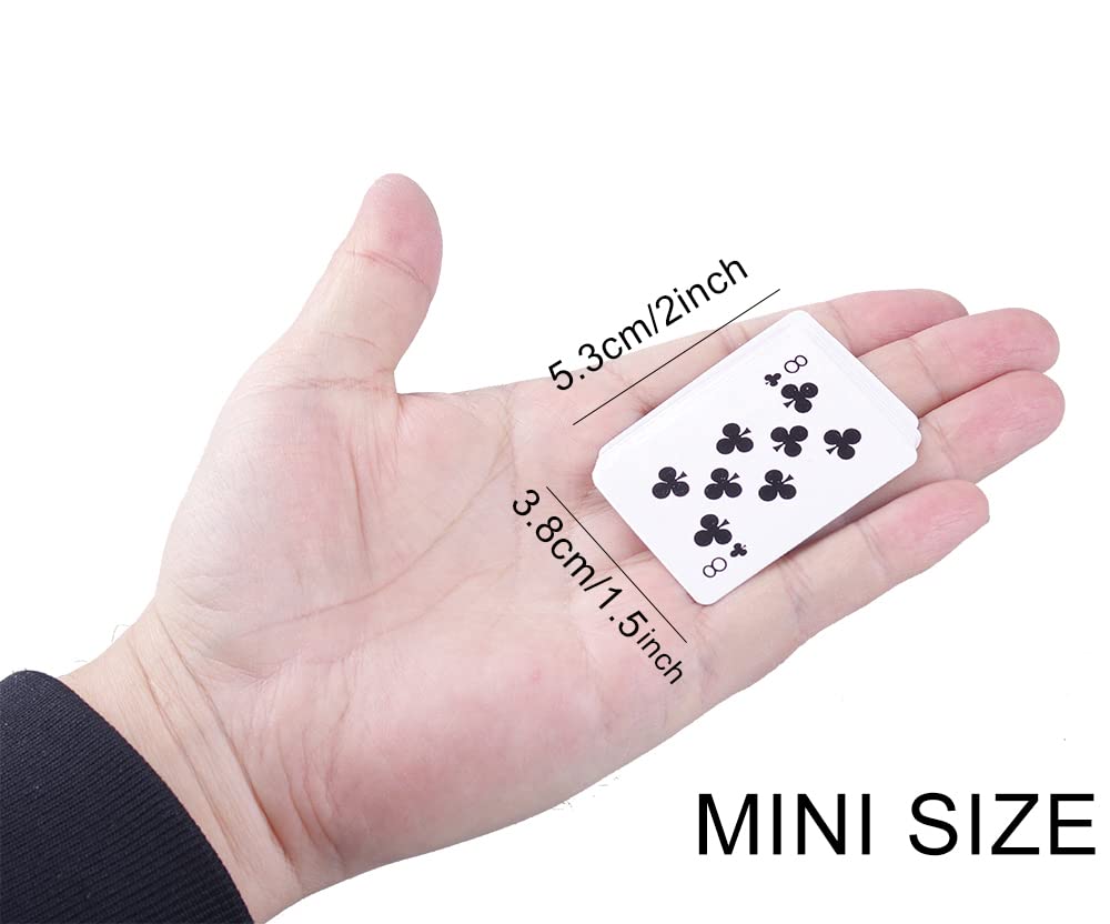 5 Decks Mini Playing Cards - Travel Size Poker Cards for Kids & Adults (2
