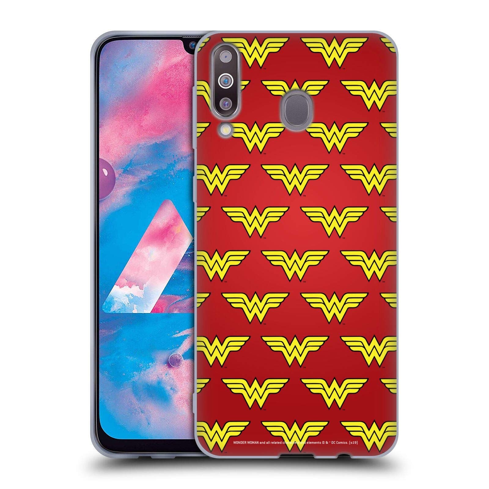 Head Case Designs Wonder Woman DC Comics Soft Gel Case for Samsung Galaxy M30 (2019) - Officially Licensed, Durable Protection for Daily Use & Superhero Fans
