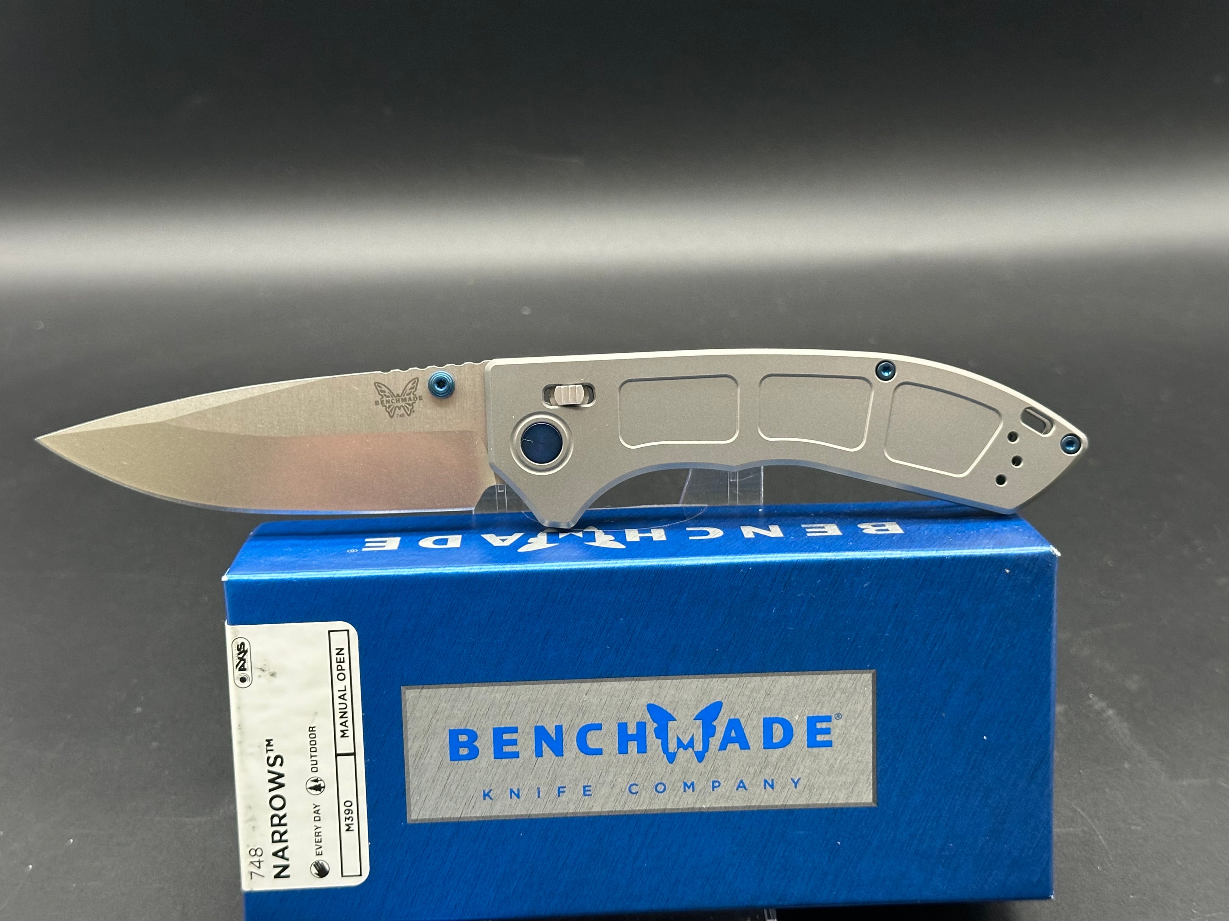Benchmade Narrows 748 AXIS Lock Folding Knife - Titanium Handle, 3.4