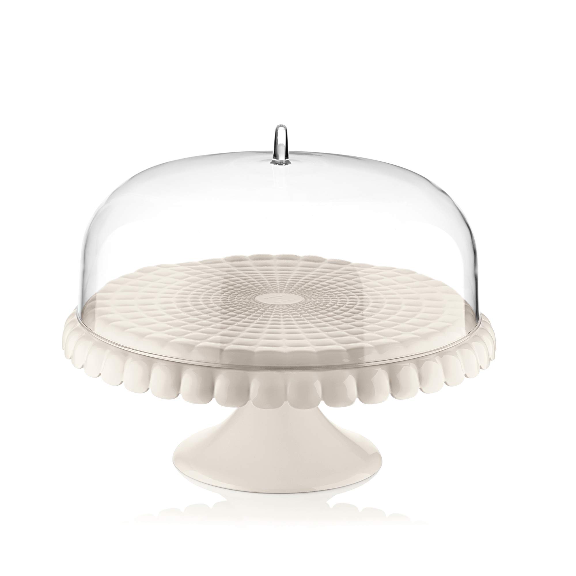 Guzzini 1994 Elegant Glass Cake Stand with Bell - Perfect for Weddings, Birthdays & Special Occasions - SAN & SMMA Collection