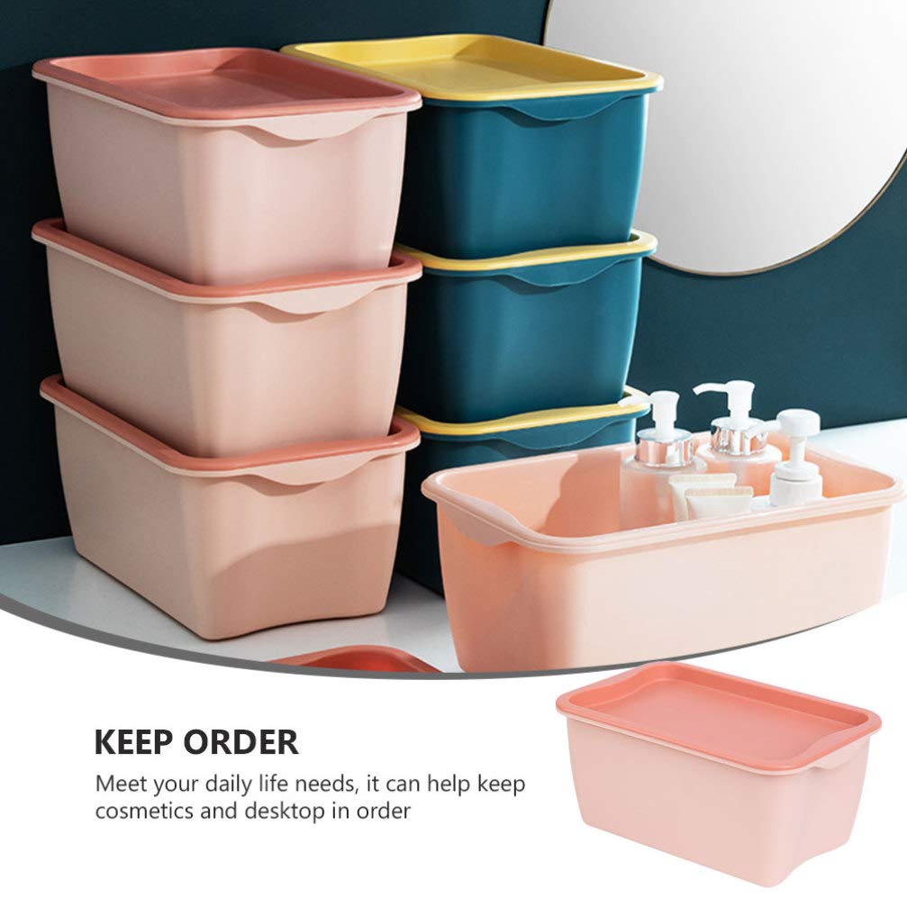 Hemoton Plastic Storage Bins with Drawers - 1PC Organizer Box for Toys, Jewelry, Office Supplies | Desktop & Shelf Storage Solution for Home & Office Organization