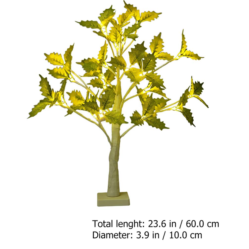 SOLUSTRE Maple Tree LED Night Light - DIY Bonsai Desk Lamp with Warm White Fairy Lights for Home Decor, Bedroom, Living Room, Office & Gift Giving
