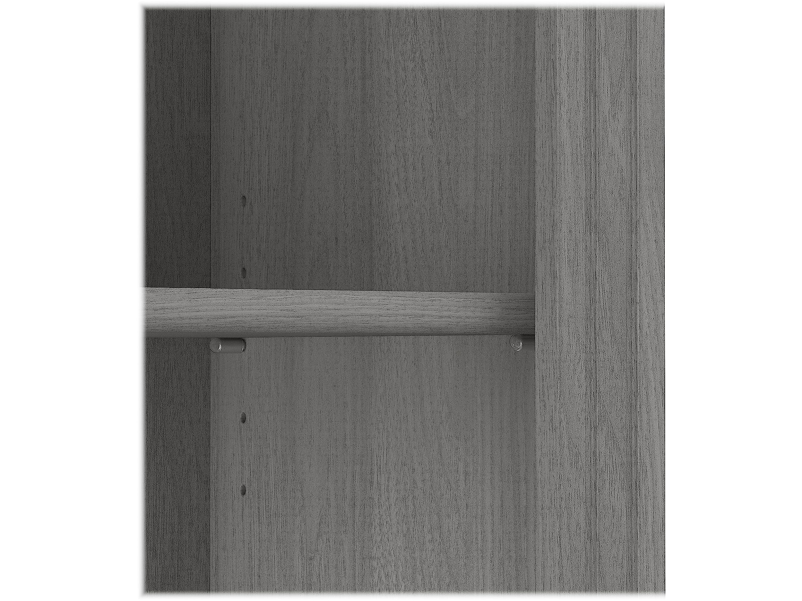 Bush Furniture Saratoga 5-Shelf Tall Bookcase in Modern Gray - Home Office Organizer & Vertical Storage for Books, Office Supplies | Perfect for Living Room, Study, or Workspace