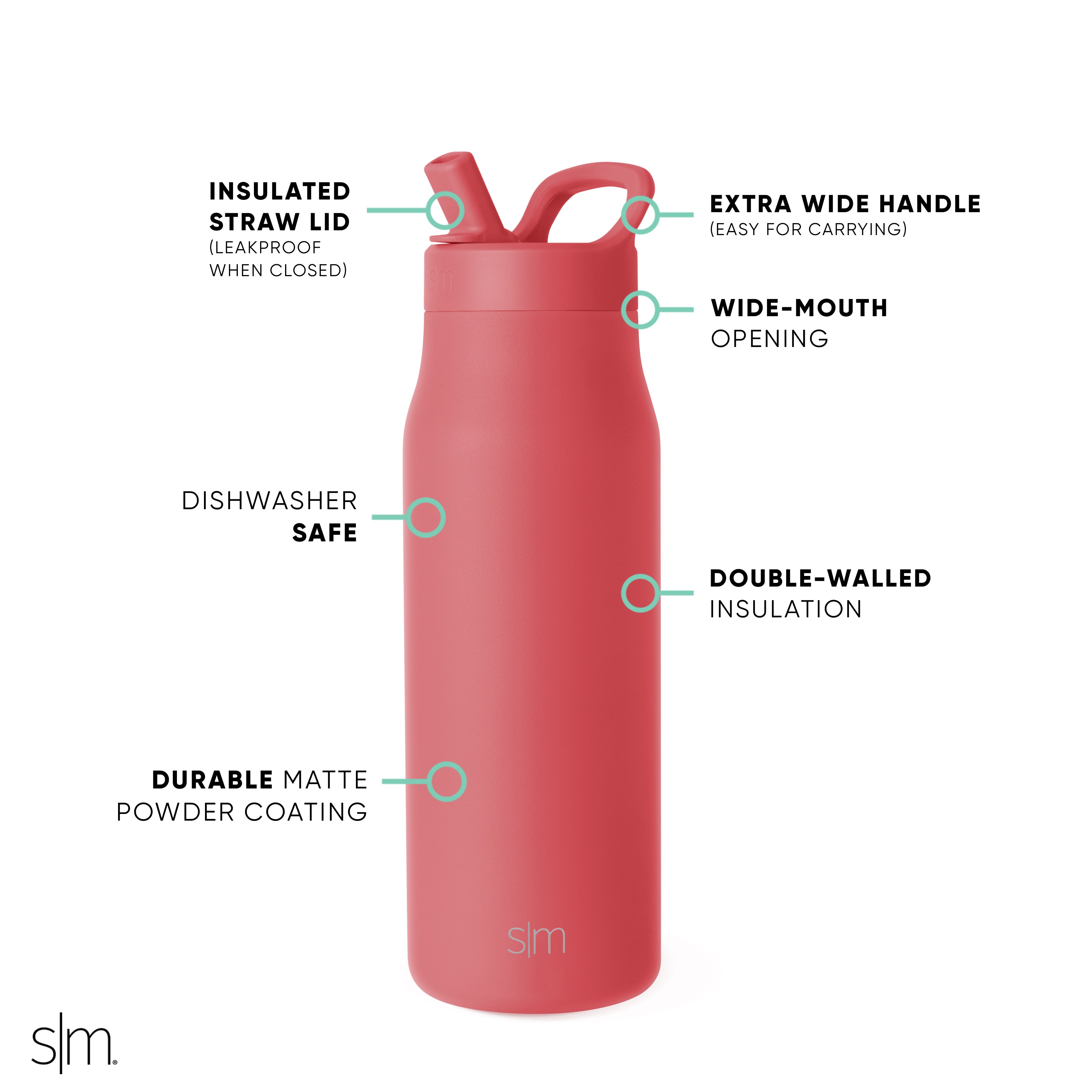Premium Stainless Steel Tumbler with Manual Straw Lid - Insulated Travel Mug for Hot & Cold Drinks - Perfect for Office, Gym, and Outdoor Activities