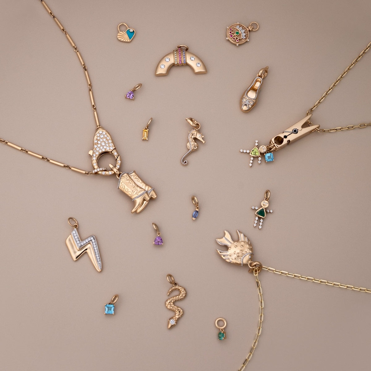 Lightning Bolt Charm Pendant Necklace - Sterling Silver or Gold Plated - Perfect for Gifts, Jewelry Making & Everyday Wear