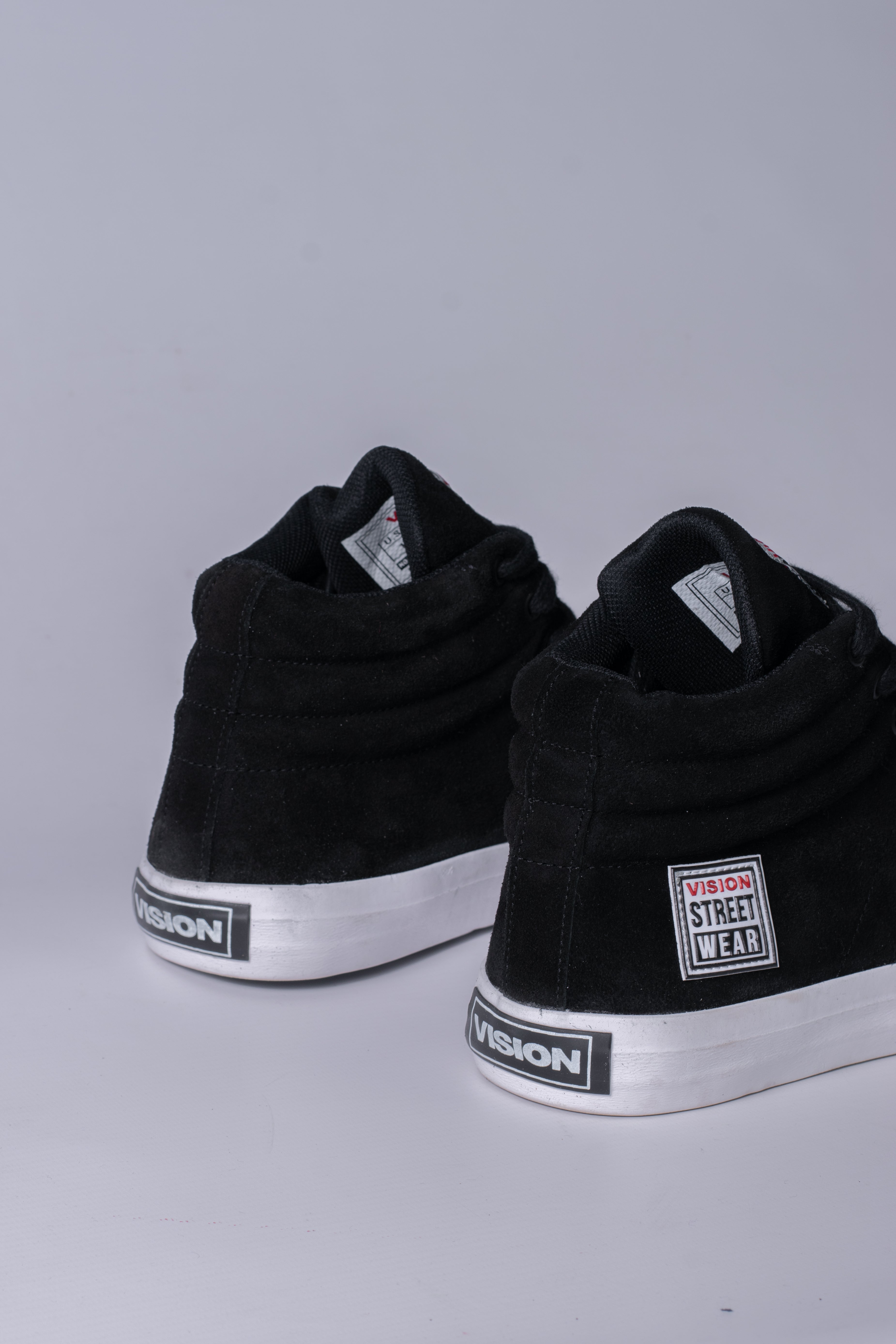Vision Canvas Sneakers - Black & White Casual Shoes for Men & Women | Comfortable Walking, Running, and Everyday Wear