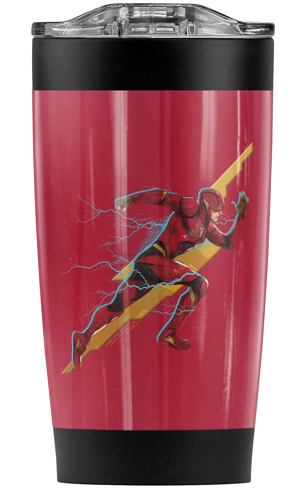 Justice League Movie Flash Forward Stainless Steel Tumbler 20oz - Vacuum Insulated Travel Mug with Leakproof Sliding Lid | Double Wall Coffee Cup for Hot & Cold Drinks | Perfect for Office, Gym, Camping & Road Trips