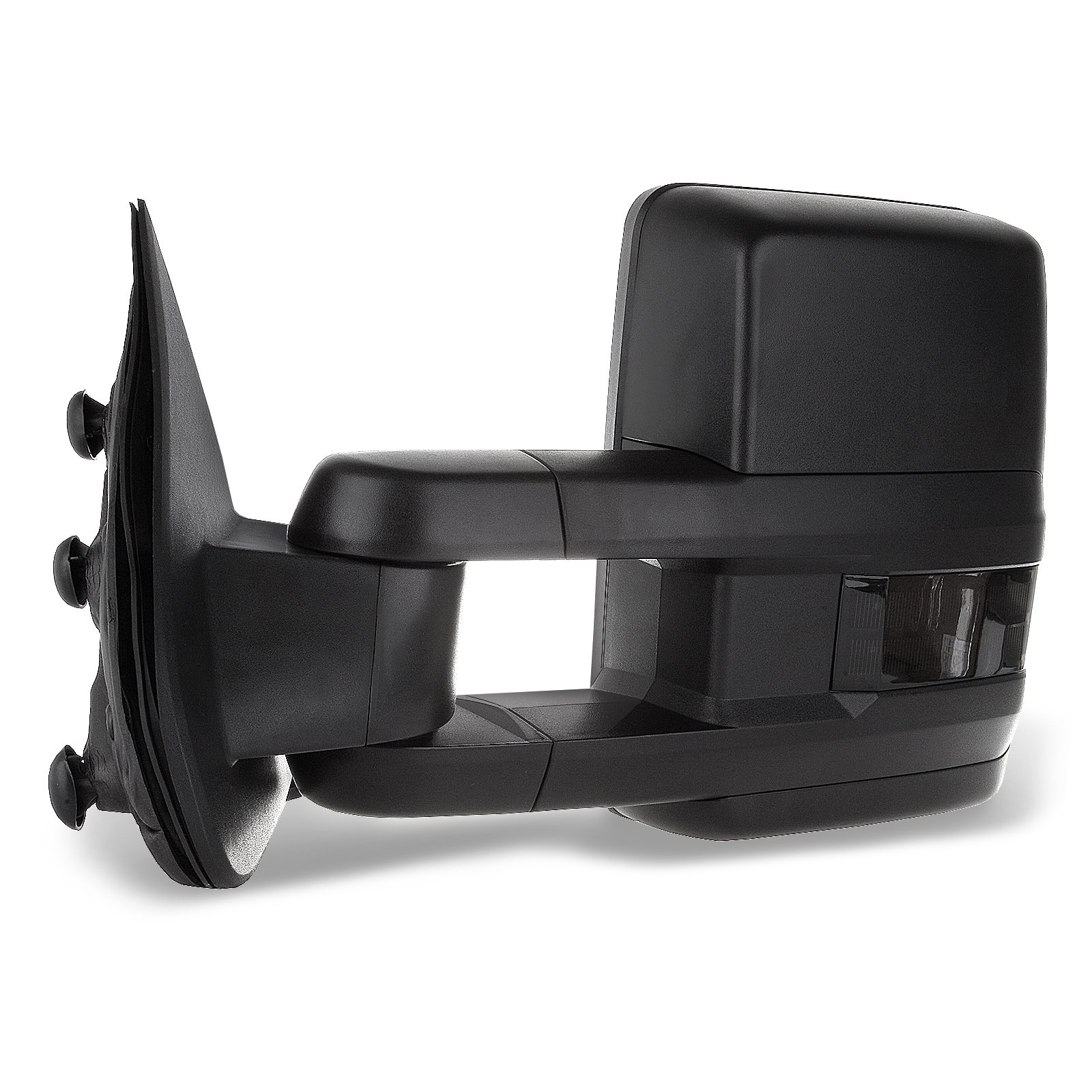 2014-2018 Chevy/GMC 1500 & 2015-2019 Chevy/GMC 2500/3500 HD Towing Mirrors - Power Adjustable, Heated, Turn Signal - Black Pair (Left & Right) - Perfect for Enhanced Visibility & Safety While Towing Trailers or Large Loads