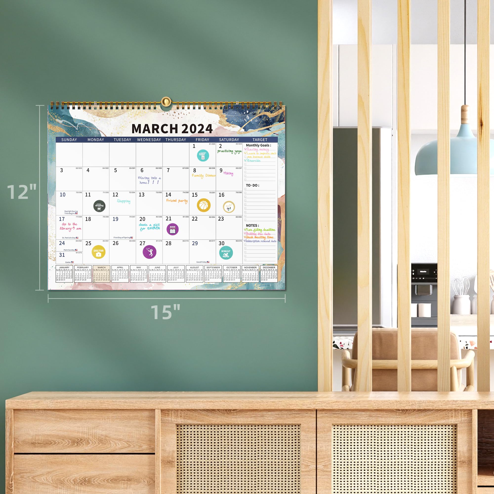 2024-2025 Magnetic Refrigerator Calendar Planner - 15