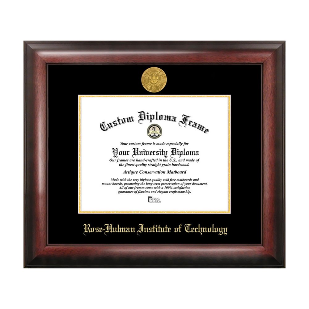 Rose-Hulman Institute of Technology Diploma Frame - Gold Embossed College Graduation Display with Premium Matting - Perfect for Office, Study or Home Decor to Showcase Academic Achievements