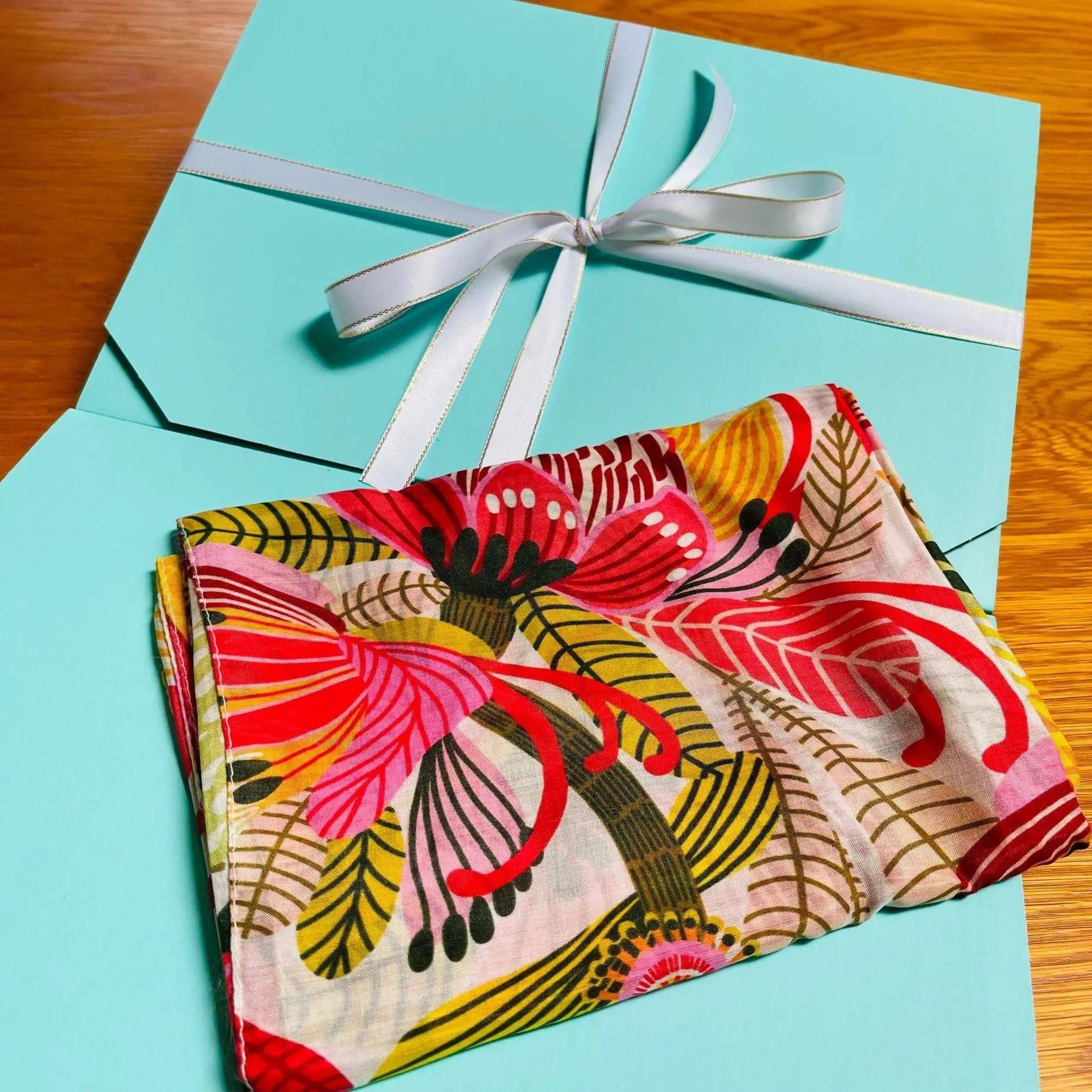 Garden of Eden Silk Scarf - Luxury Women's Fashion Accessory for Parties, Weddings & Special Occasions