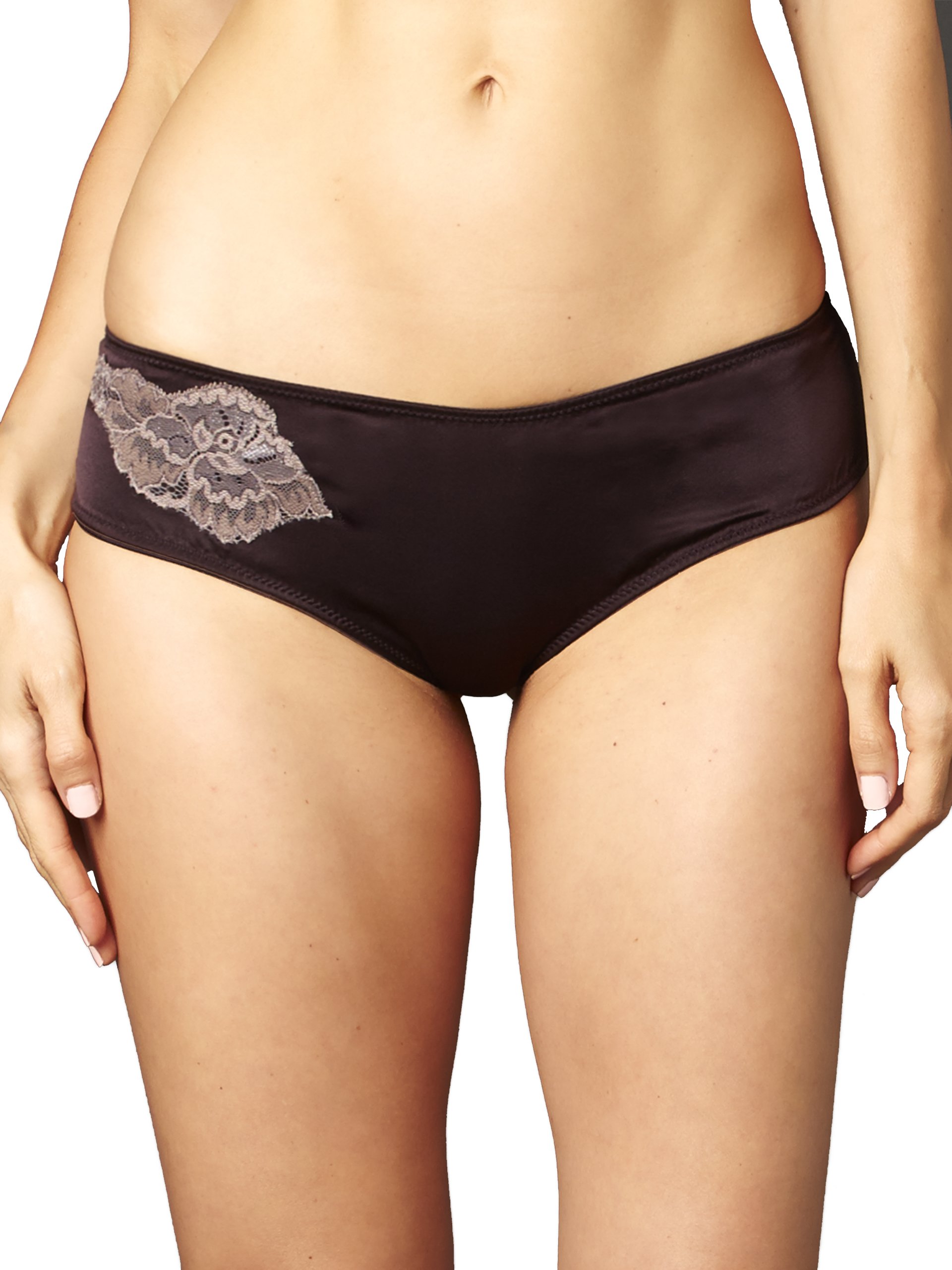 Luxury Women's Silk Hipster Underwear with Lace Trim - Elastic-Free Comfort - Perfect Lingerie Gift Set in Elegant Packaging for Valentine's Day, Anniversary or Special Occasion