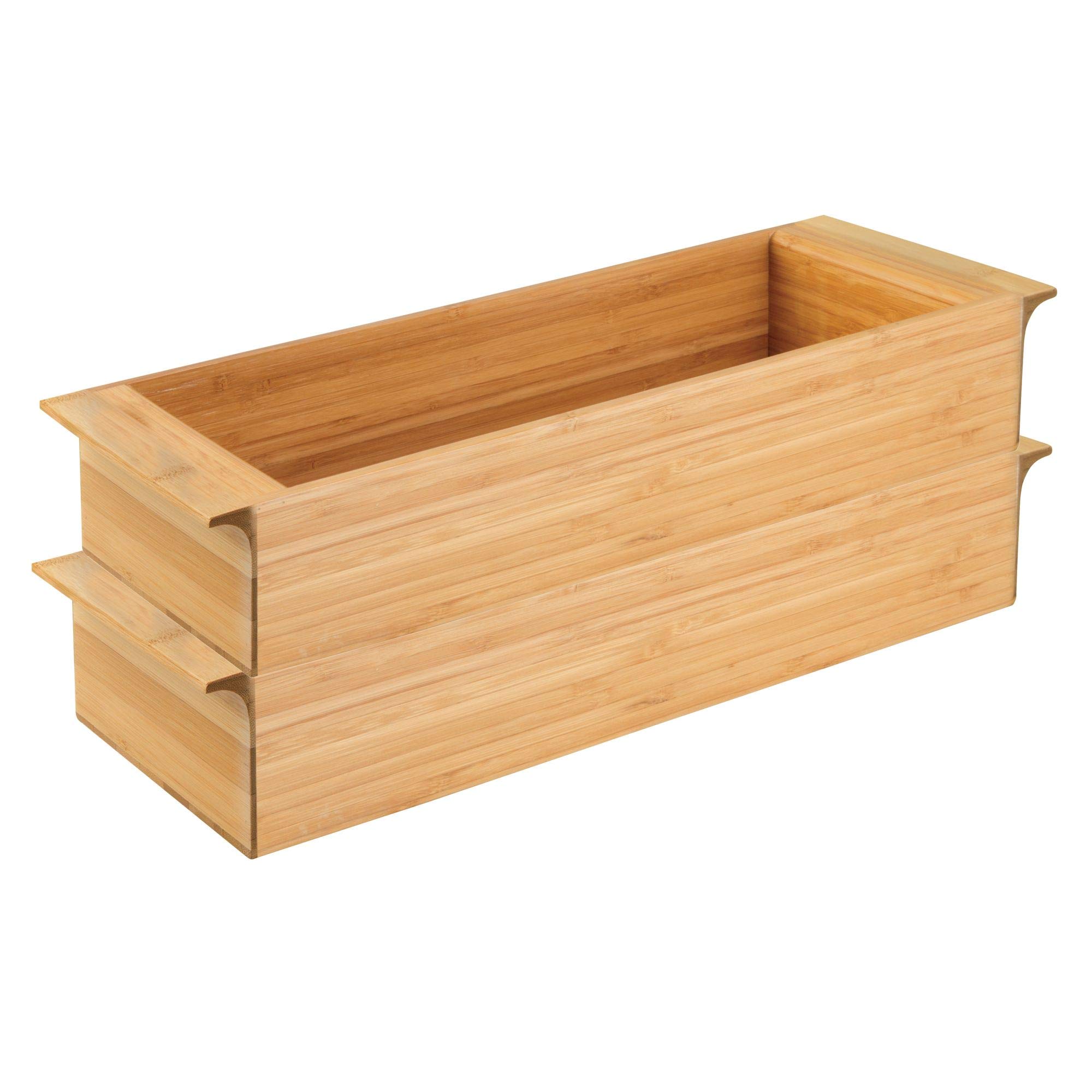 iDesign Formbu Wood Tabletop Storage Organizer with Handles - 16.15