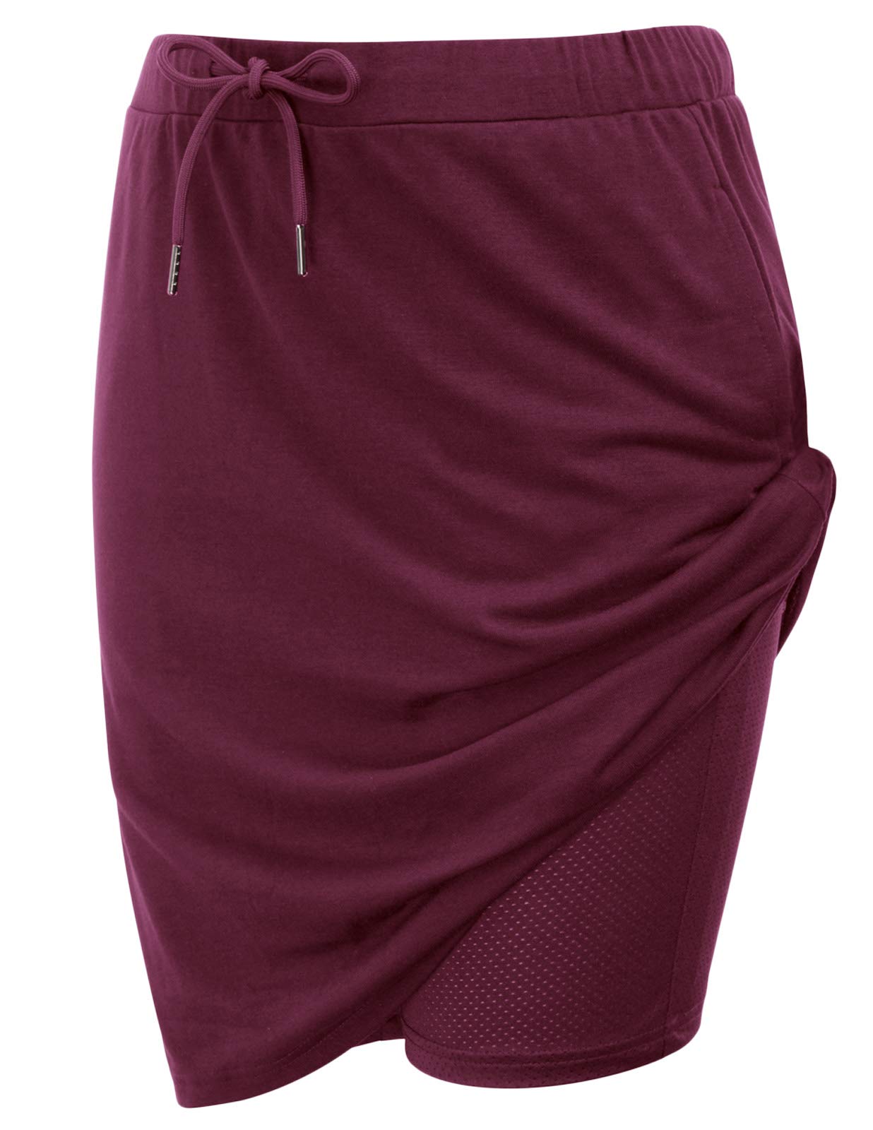JACK SMITH Women's Athletic Skorts - Stretchy Knee-Length Skirts with Drawstring Waist & Mesh-Lined Shorts Pockets | Perfect for Tennis, Golf, Running & Casual Wear