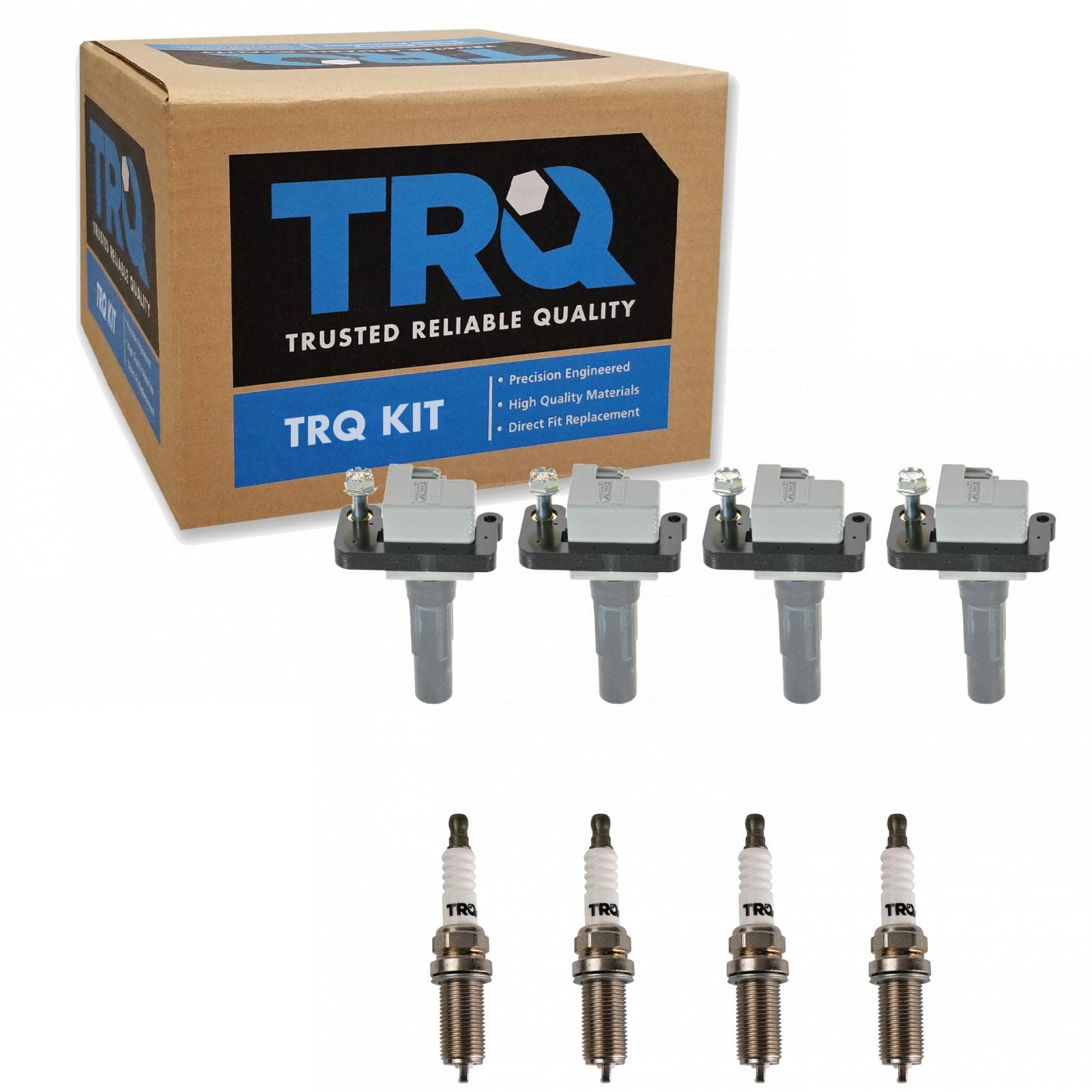 TRQ Ignition Kit with Ignition Coil & Spark Plugs - Compatible with 2006 Saab 9-2X Aero & Linear Models - High Performance Replacement Parts for Smoother Engine Start & Better Fuel Efficiency
