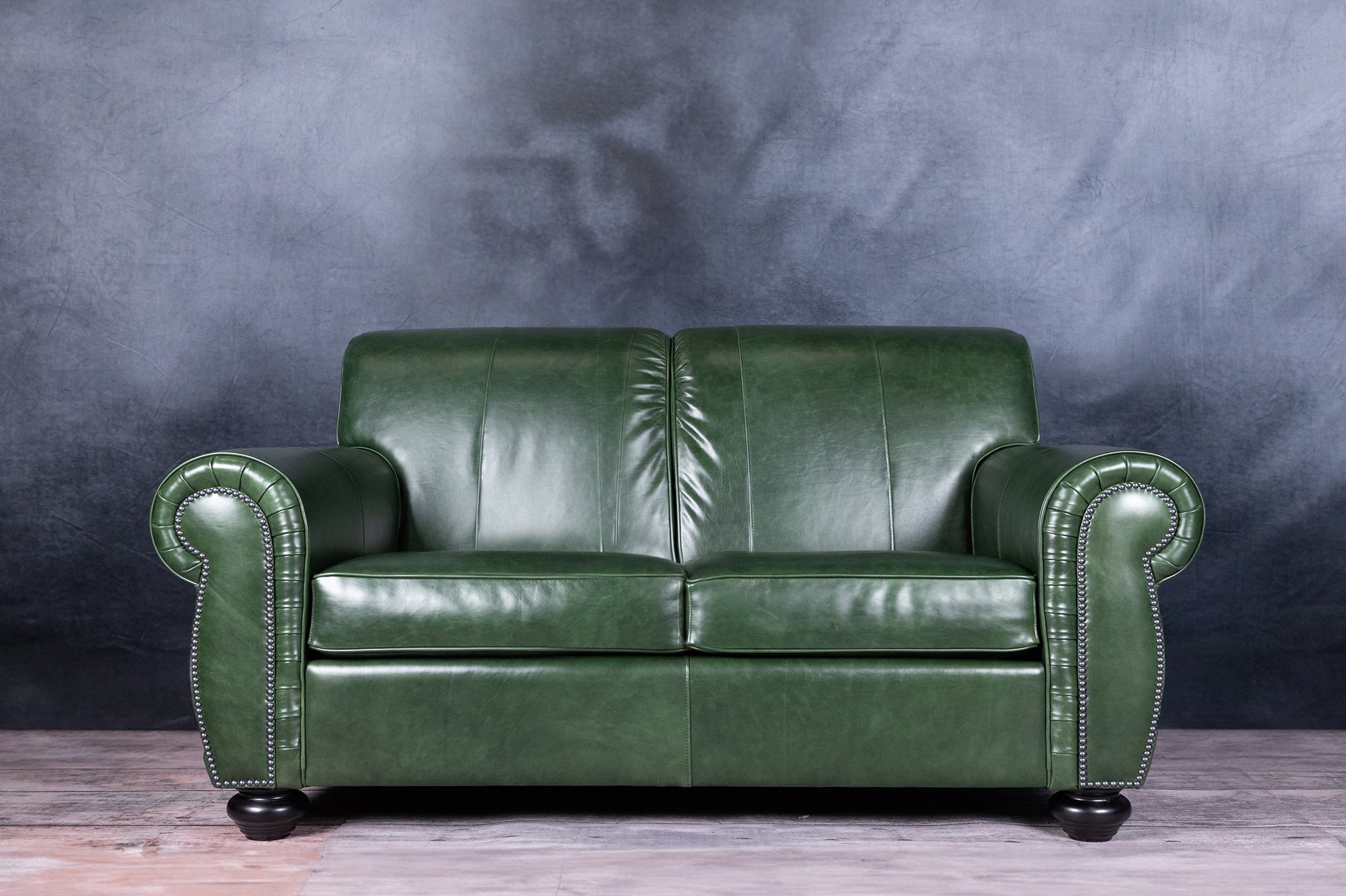 Premium Genuine Leather Loveseat Sofa - Handcrafted Grand Canyon Design for Living Room, Lounge & Office - Comfortable 2-Seater Couch with Classic Style