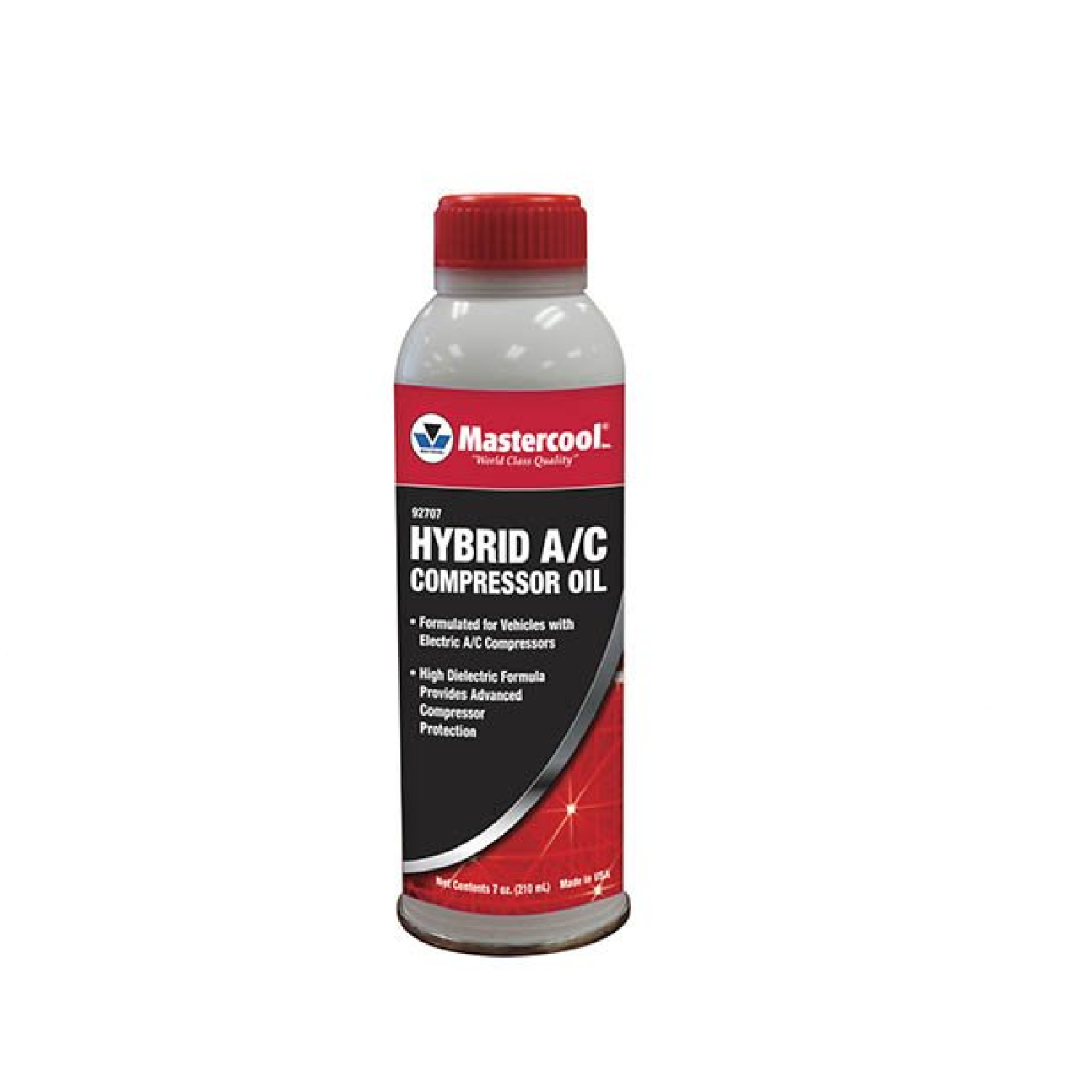 MasterCool 92707 Hybrid Vehicle Dielectric AC Compressor Oil - 7 oz Bottle for Car & Truck Air Conditioning Systems - Perfect for R134a & R1234yf Refrigerants