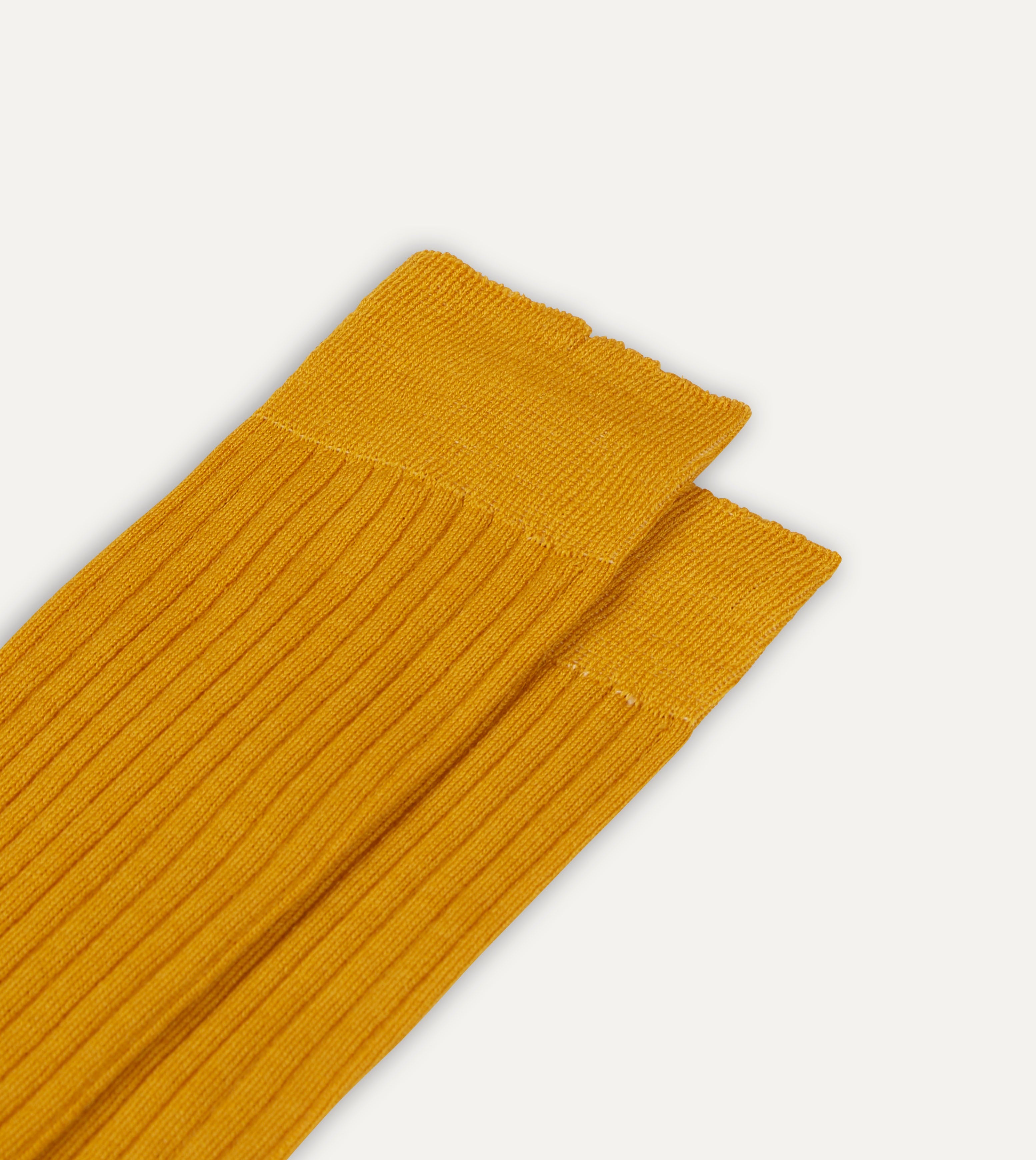 Premium Gold Wool Over-the-Calf Socks for Men - Warm & Comfortable Winter Dress Socks - Ideal for Business, Office & Formal Occasions