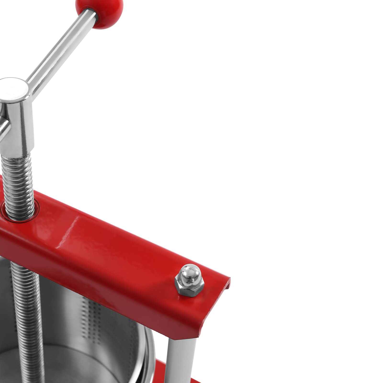 1.6 Gallon Stainless Steel Manual Fruit Press for Cheese, Herbs, Wine, Olive Oil & Juice - Food-Grade Tincture & Vegetable Press Machine for Apple, Carrot, Orange, Berry - Perfect for Home Brewing, Winemaking & DIY Juice Extraction