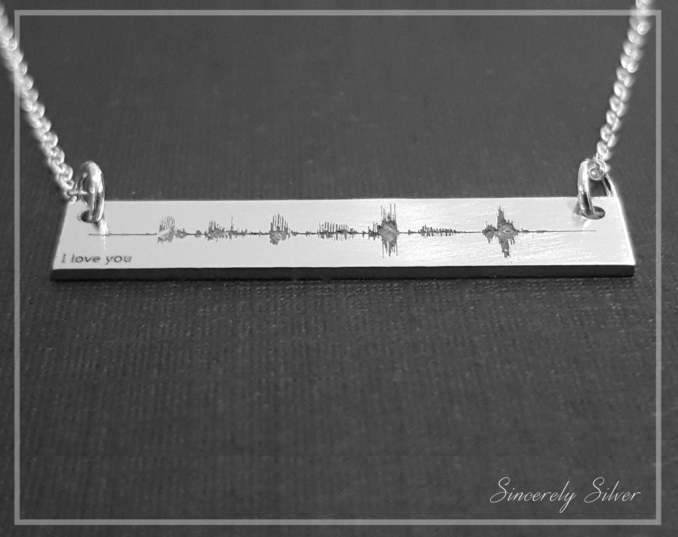 Personalized Sound Wave Necklace - Custom Voice Waveform Jewelry for Anniversary, Wedding & Romantic Gifts | Perfect for Couples, Music Lovers & Special Occasions