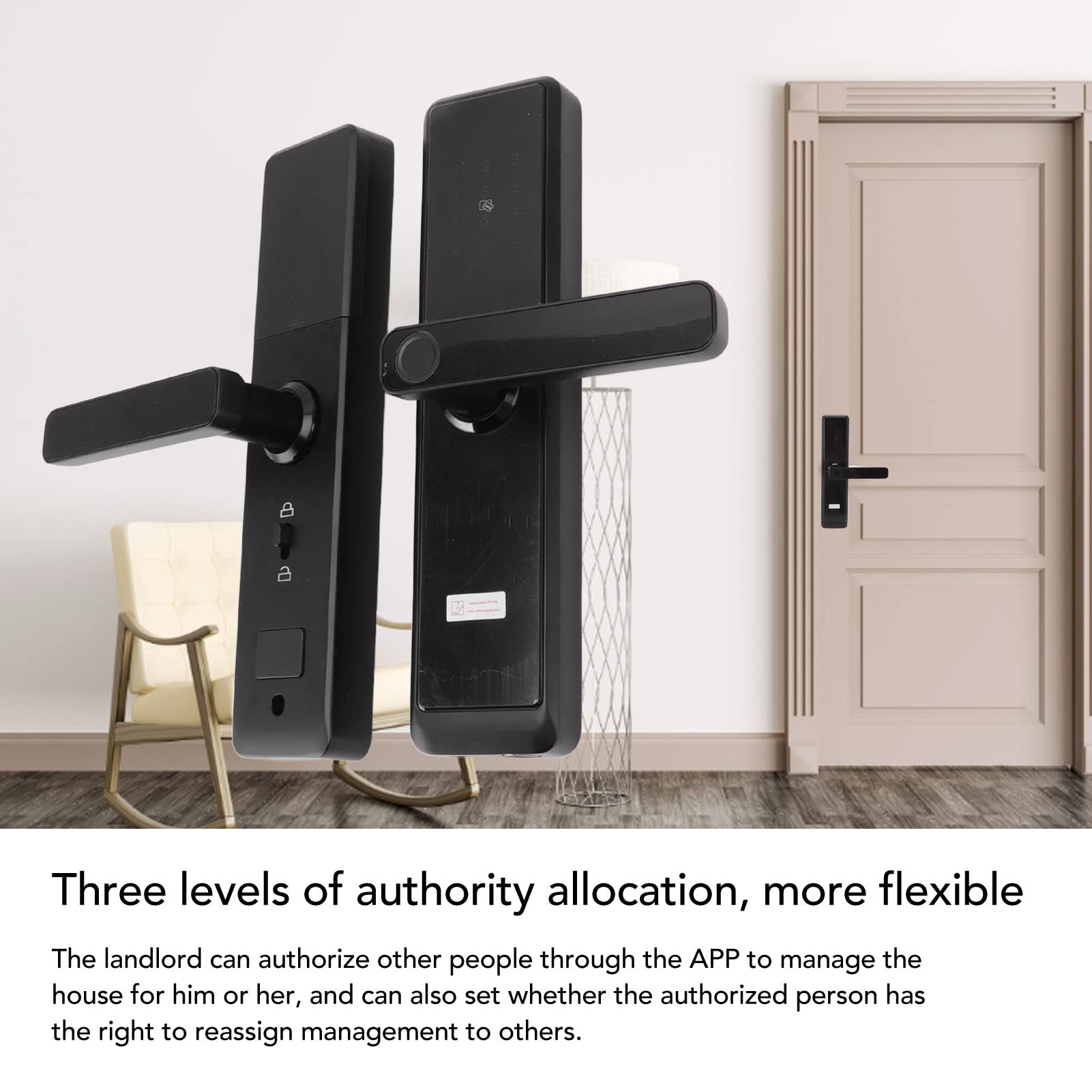 Smart Fingerprint Door Lock - Keyless Entry, Auto Locking, Anti-Theft Security for Home & Office - Works with APP Control - Perfect for Apartments, Vacation Homes & Airbnb Rentals