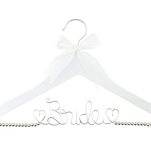 White With Silver Wire and Silver Beads