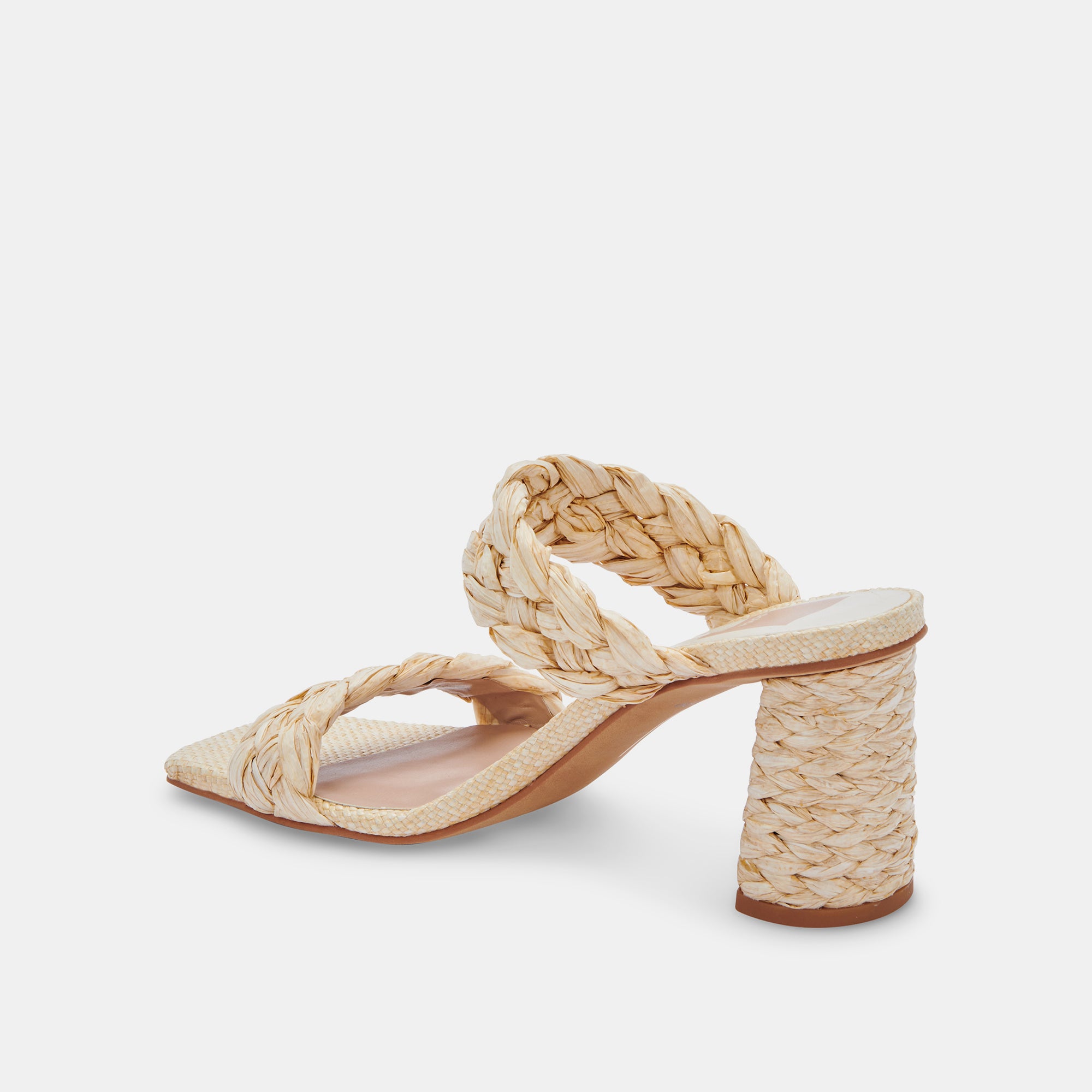 PAILY Raffia Heels for Women - Vanilla Raffia Sandals | Comfortable Summer Beach Wedding Shoes | Perfect for Vacations, Parties & Outdoor Events