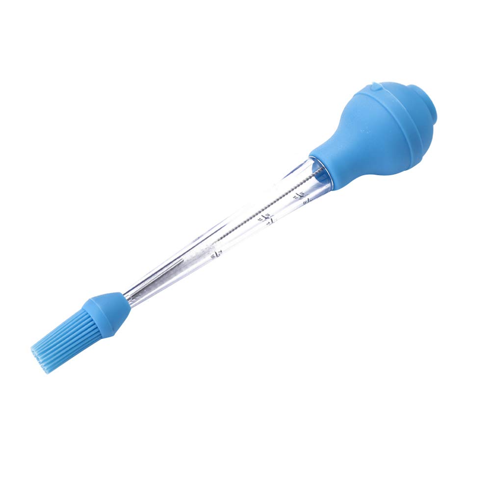 Heat-Resistant Silicone Basting Brush with Oil Dropper - Non-Stick Pastry Brush for BBQ, Grilling, Baking - Perfect for Spreading Oil, Butter, Sauce & Marinades - Random Color - Ideal for Home Chefs & Outdoor Cooking
