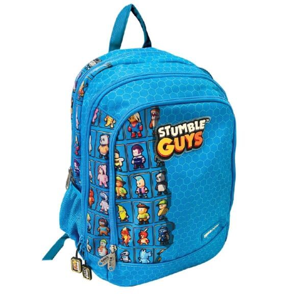 Stumble Guys Pool Over Tinta Unita Backpack - Stylish All Black Design for Gaming Fans | Perfect for School, Travel & Everyday Use