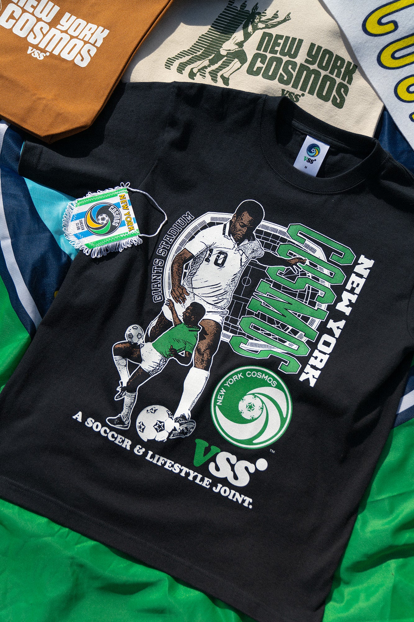 Vintage VSS x New York Cosmos Pelé Retro Soccer Jersey - 1970s Style Football Shirt for Men - Perfect for Soccer Games, Fan Collections & Retro Sports Fashion
