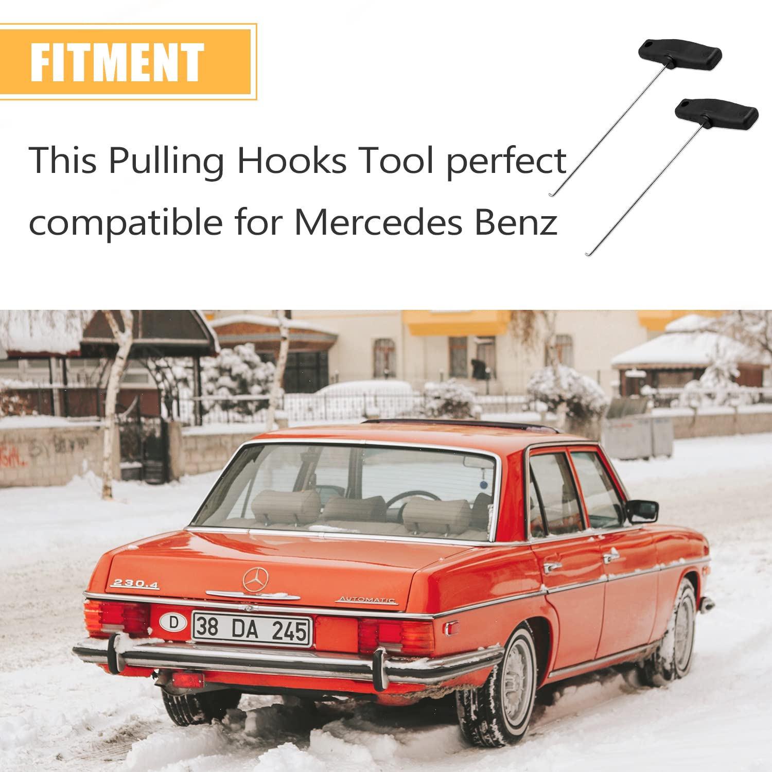 Mekar Car Dashboard Removal Tool - Instrument Cluster Pulling Hooks Compatible with Mercedes Benz - Perfect for Auto Repair Shops & DIY Mechanics