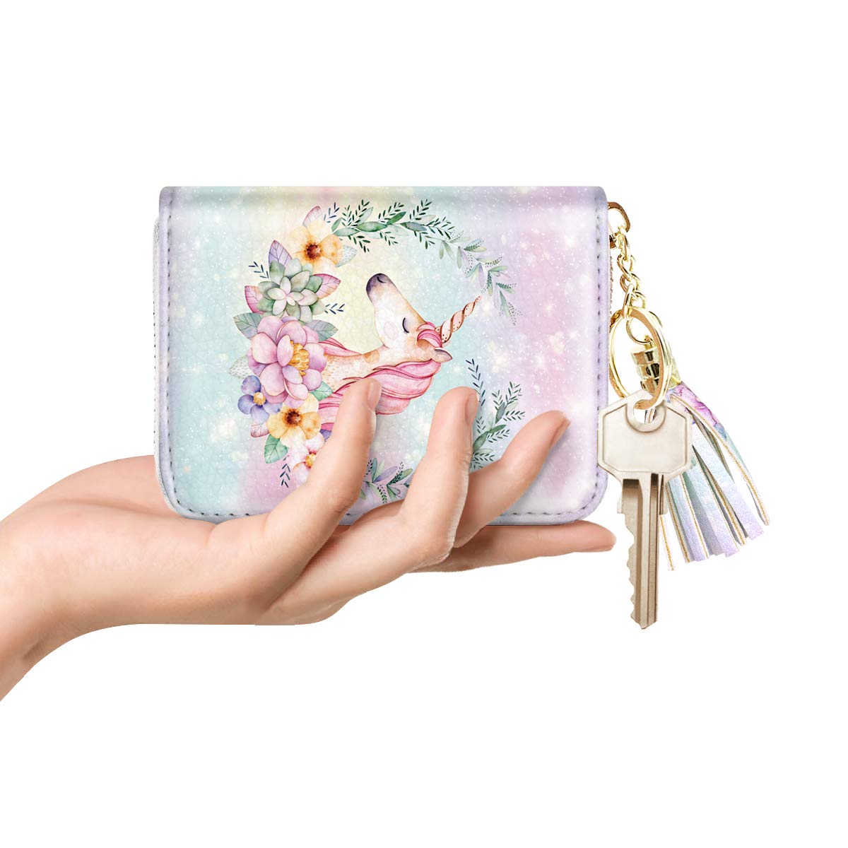 Stylish RFID Blocking Glitter Credit Card Holder for Women - Compact & Secure Small Wallet for Credit Cards, ID & Cash - Perfect for Everyday Use, Travel & Gifting