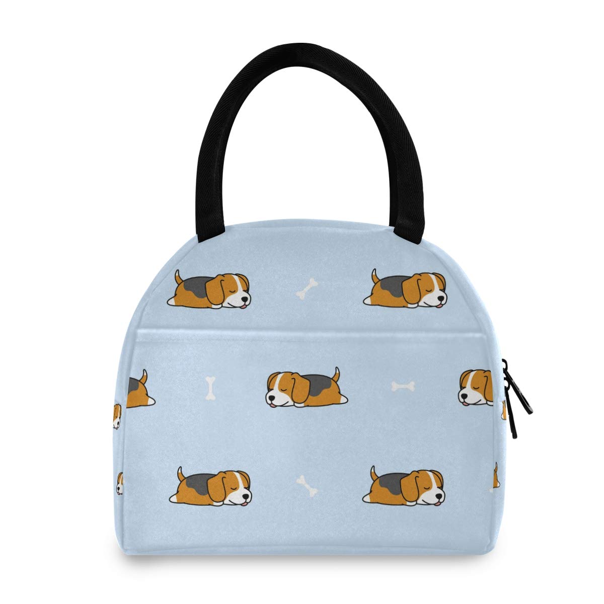 Insulated Beagle Puppy Cartoon Lunch Bag for Men & Women - Freezable Wide-Open Lunch Box for Work, Office, School, Picnic | Cute & Functional Meal Container for Daily Commute, Outdoor Activities & Travel