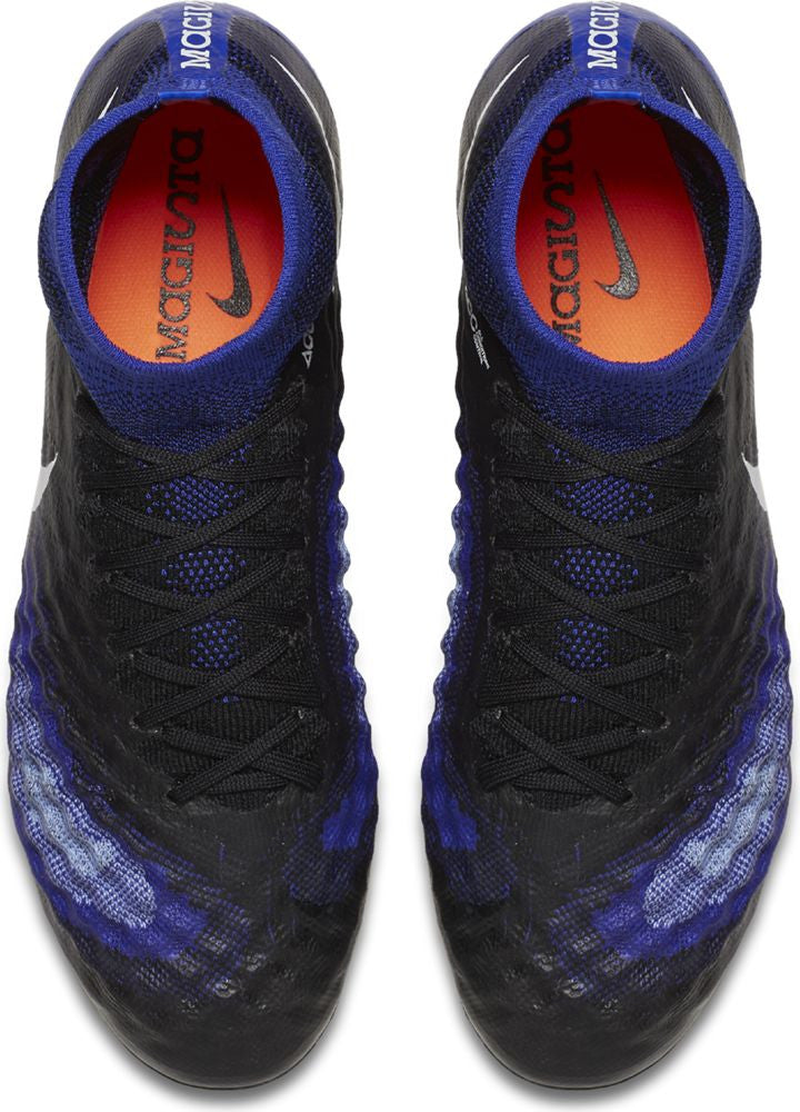 Nike Magista Obra II FG Soccer Cleats - Black/Paramount Blue Football Shoes for Men - Perfect for Turf Matches & Training Sessions