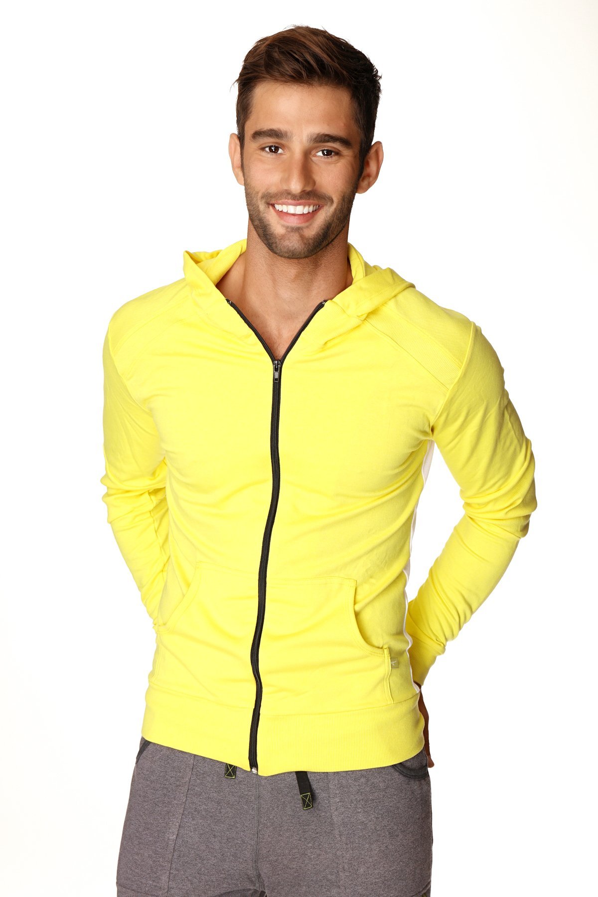 4th Men's Crossover Transition Hoodie - Modal French Terry Yoga & Gym Sweatshirt - Made in USA - Stretch Fit European Style - Perfect for Workouts, Yoga Sessions & Casual Wear