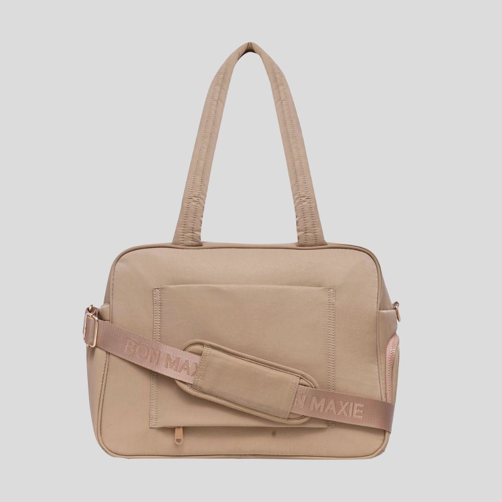 Premium Everyday Duffel Bag for Gym, Travel & Work - Water-Resistant Tan Carry-On Luggage | Perfect for Sports, Business Trips & Weekend Getaways